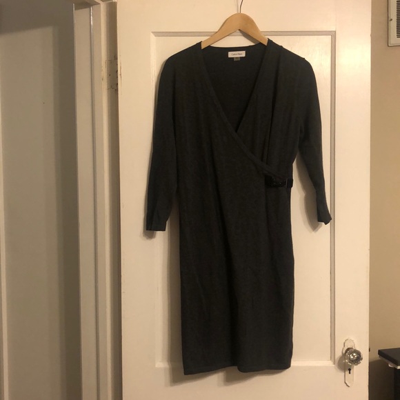 calvin klein wrap dress